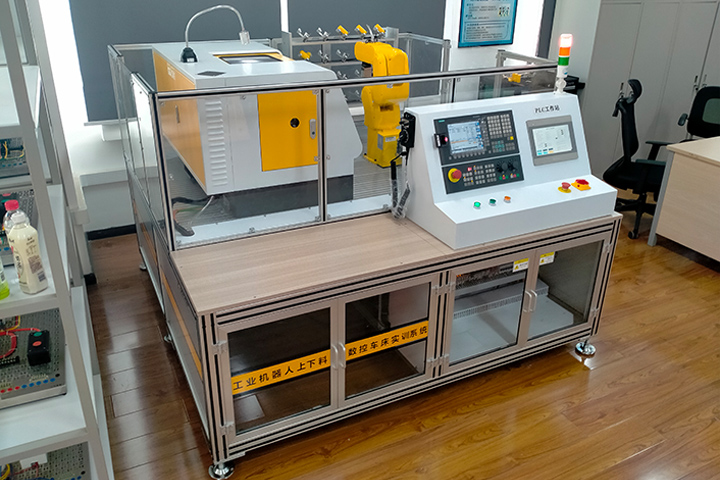 工業(yè)機(jī)器人上下料數(shù)控車床實訓(xùn)系統(tǒng)